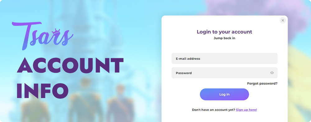 Tsars Casino Login Account Information